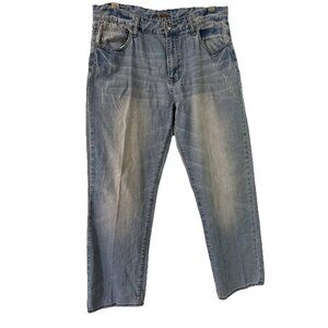 Carbon Jeans Relaxed Straight Freedom Flex Distressed SZ 34 x 29 Streetwear